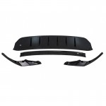 Μπροστινό Spoiler Για Audi Q8 S-Line (2018-2023) Γυαλιστερό Μαύρο 4 Τεμάχια