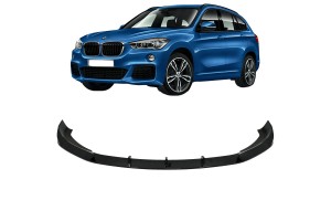 Μπροστινό Spoiler Για Bmw X1 F48 15-19 M-Packet Γυαλιστερό Μαύρο 3 Τεμάχια