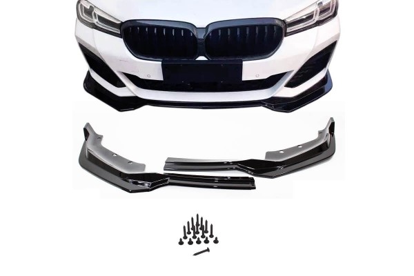 Μπροστινό Spoiler Για Bmw 5 G30/G31 17+ M-Packet Γυαλιστερό Μαύρο 2 Τεμάχια