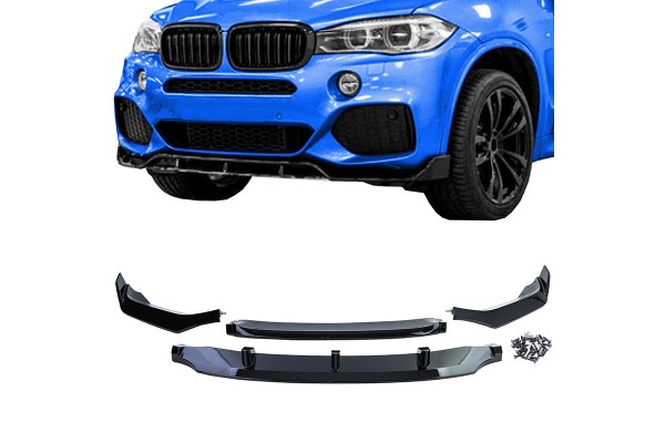 Μπροστινό Spoiler Για Bmw X5 F15 13-18 Γυαλιστερό Μαύρο M-Performance Look 4 Τεμάχια