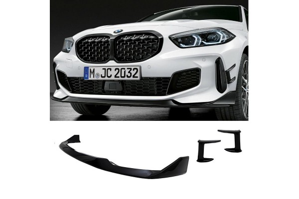 Μπροστινό Spoiler Για Bmw 1 F40 19-22 M-Performance & Πλαινά Πτερύγια Set 3 Τεμαχίων