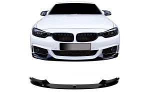 Μπροστινό Spoiler Για Bmw 4 F32/ F33/ F36, 2013-2021 M-Performance Γυαλιστερό Μαύρο M-Performance Look 2 Τεμάχια