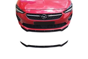 Μπροστινό Spoiler Για Opel Corsa F 19+ Μαύρο Γυαλιστερό Από Abs Πλαστικό 1 Τεμάχιο