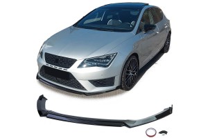 Μπροστινό Spoiler Για Seat Leon 3 (5F) 12-20 Cupra / Fr Γυαλιστερό Μαύρο Από Abs Πλαστικό 3 Τεμάχια