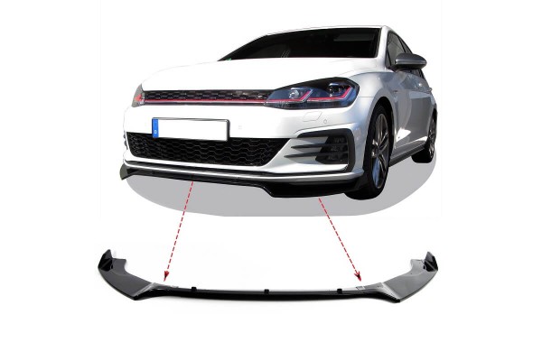 Μπροστινό Spoiler Για Vw Golf Vii (7) 12-18 Gti Έκδοση Glossy Black 3 Τεμάχια