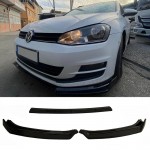 Μπροστινό Spoiler Για Vw Golf Vii (7.5) 17-20 Standard Έκδοση Μαύρο Χρώμα Από Abs Πλαστικό 3 Τεμάχια