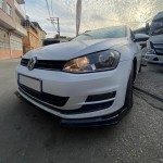 Μπροστινό Spoiler Για Vw Golf Vii (7.5) 17-20 Standard Έκδοση Μαύρο Χρώμα Από Abs Πλαστικό 3 Τεμάχια