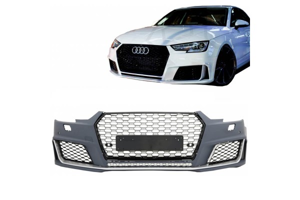 Μπροστινός Προφυλακτήρας Για Audi A4 B9 16-18 RS4 Look Με Μάσκα