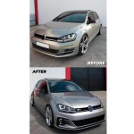 Μπροστινός Προφυλακτήρας Για Vw Golf Vii (7) 13-17 Upgrade To Gti 7.5 Look 17-19 Σετ Με Μάσκα & Led Προβολείς