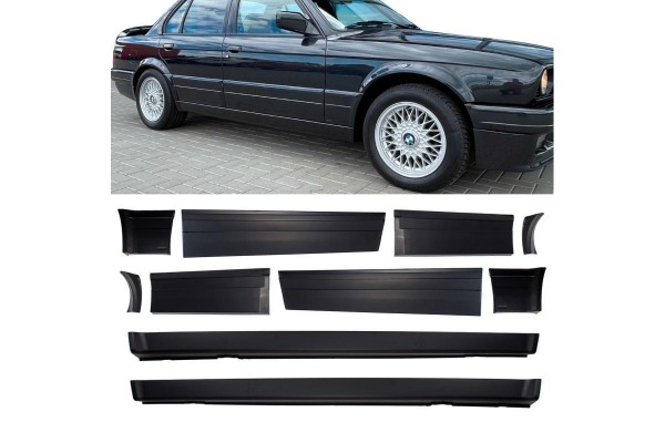 Πλαινά Μασπιέ & Τριμ Πόρτας Σετ Για Bmw 3 E30 82-94 4D M-Technik 2 Από Abs Πλαστικό 10 Τεμάχια