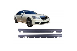 Πλαινά Μασπιέ Για Mercedes-Benz S-Class W221 06-13 Amg S65 Look Long Από Abs Πλαστικό 2 Τεμάχια