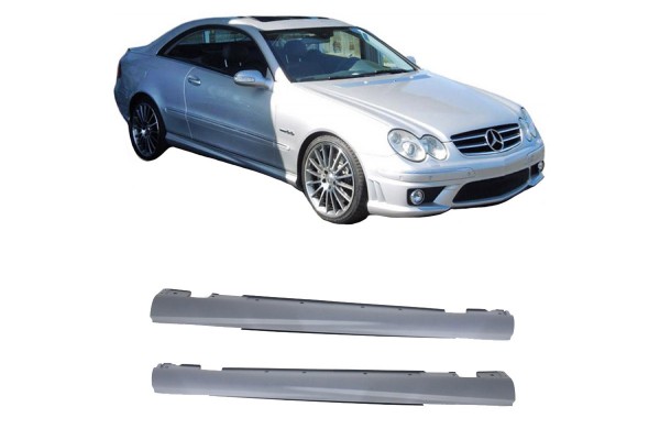 Πλαινά Μασπιέ Για Mercedes-Benz CLK-Class W209 02-09 Amg Look Από Abs Πλαστικό 2 Τεμάχια