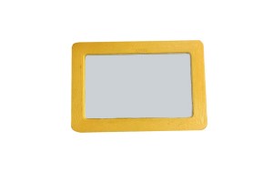 Καθρέπτης Εσωτερικός Σε Κίτρινο Χρώμα Με Κλιπ, Velcro Και Λάστιχο Για Σκίαστρο 16x11cm 1 Τεμάχιο