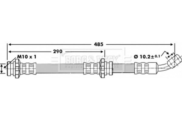 Borg & Beck Ελαστικός Σωλήνας Φρένων - BBH6674
