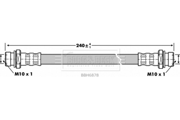 Borg & Beck Ελαστικός Σωλήνας Φρένων - BBH6878