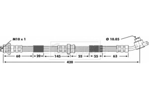 Borg & Beck Ελαστικός Σωλήνας Φρένων - BBH6880