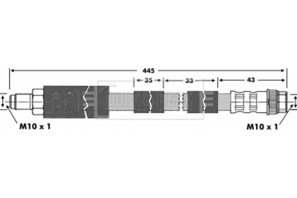 Borg & Beck Ελαστικός Σωλήνας Φρένων - BBH6904