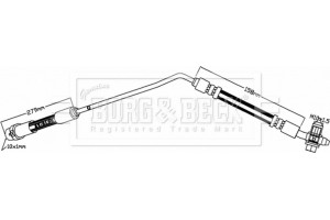 Borg & Beck Ελαστικός Σωλήνας Φρένων - BBH6925