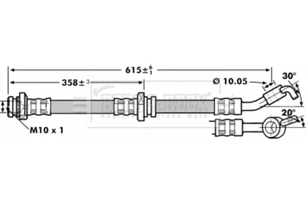 Borg & Beck Ελαστικός Σωλήνας Φρένων - BBH7136