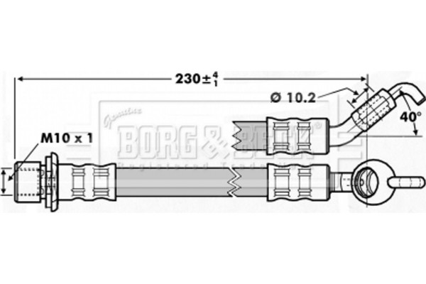 Borg & Beck Ελαστικός Σωλήνας Φρένων - BBH7238