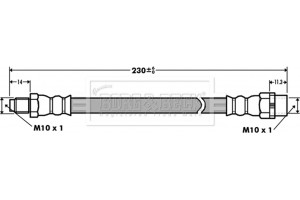 Borg & Beck Ελαστικός Σωλήνας Φρένων - BBH7398