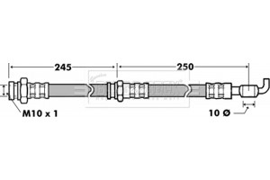 Borg & Beck Ελαστικός Σωλήνας Φρένων - BBH7433