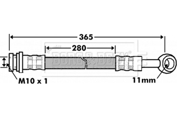 Borg & Beck Ελαστικός Σωλήνας Φρένων - BBH7465