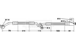 Borg & Beck Ελαστικός Σωλήνας Φρένων - BBH7482