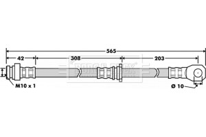 Borg & Beck Ελαστικός Σωλήνας Φρένων - BBH7504