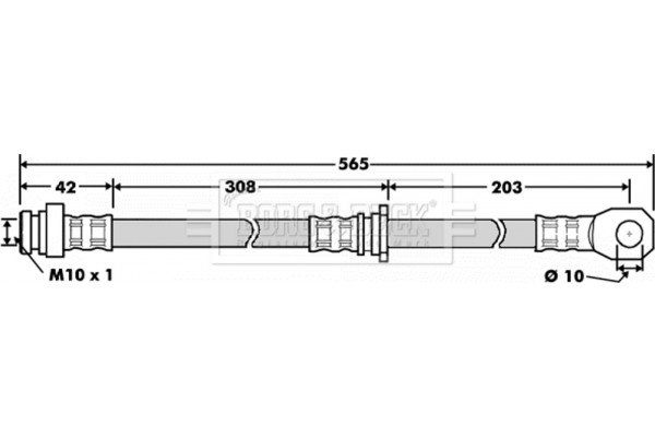 Borg & Beck Ελαστικός Σωλήνας Φρένων - BBH7504