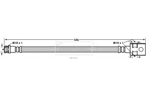 Borg & Beck Ελαστικός Σωλήνας Φρένων - BBH7641