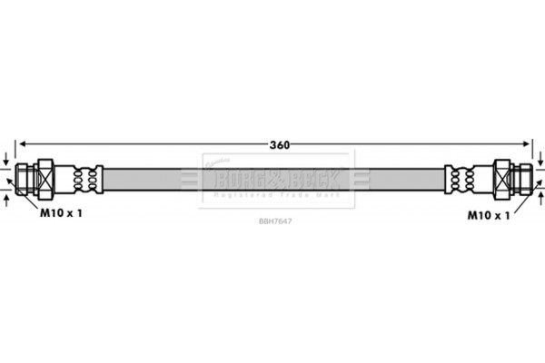 Borg & Beck Ελαστικός Σωλήνας Φρένων - BBH7647