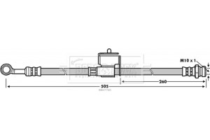 Borg & Beck Ελαστικός Σωλήνας Φρένων - BBH7760