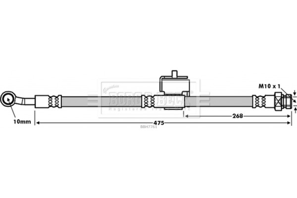 Borg & Beck Ελαστικός Σωλήνας Φρένων - BBH7761