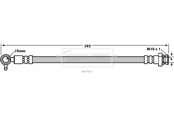 Borg & Beck Ελαστικός Σωλήνας Φρένων - BBH7814