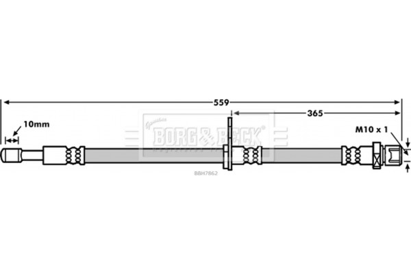 Borg & Beck Ελαστικός Σωλήνας Φρένων - BBH7862