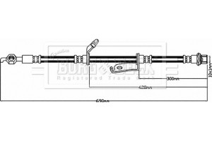 Borg & Beck Ελαστικός Σωλήνας Φρένων - BBH7945