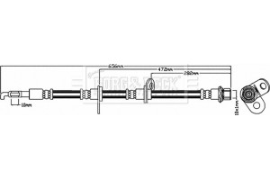 Borg & Beck Ελαστικός Σωλήνας Φρένων - BBH8063
