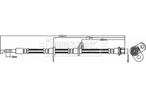 Borg & Beck Ελαστικός Σωλήνας Φρένων - BBH8063