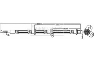 Borg & Beck Ελαστικός Σωλήνας Φρένων - BBH8064