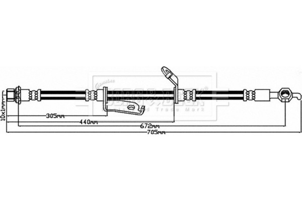 Borg & Beck Ελαστικός Σωλήνας Φρένων - BBH8108