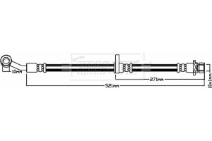 Borg & Beck Ελαστικός Σωλήνας Φρένων - BBH8211