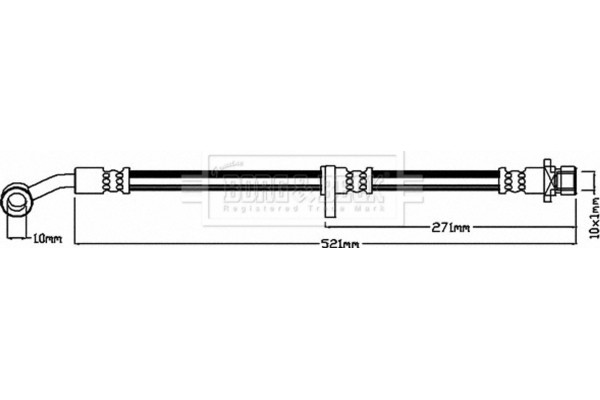 Borg & Beck Ελαστικός Σωλήνας Φρένων - BBH8212