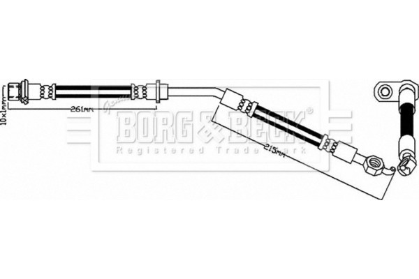 Borg & Beck Ελαστικός Σωλήνας Φρένων - BBH8340