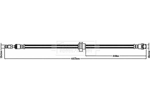 Borg & Beck Ελαστικός Σωλήνας Φρένων - BBH8455