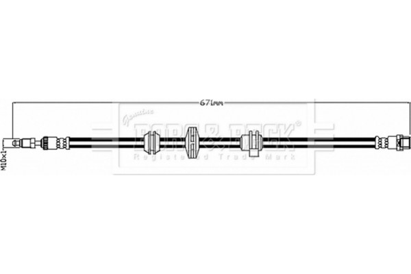 Borg & Beck Ελαστικός Σωλήνας Φρένων - BBH8777