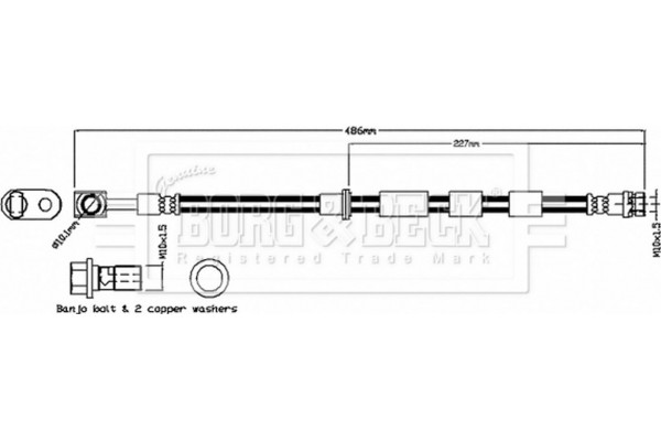 Borg & Beck Ελαστικός Σωλήνας Φρένων - BBH8836