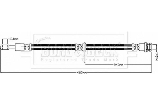 Borg & Beck Ελαστικός Σωλήνας Φρένων - BBH8847