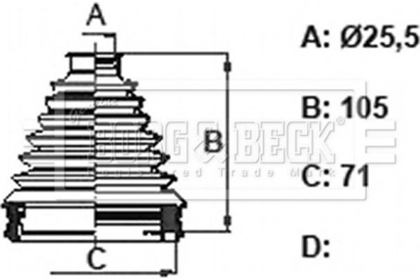 Borg & Beck Φούσκα, Άξονας μετάδ. Κίνησης - BCB6318