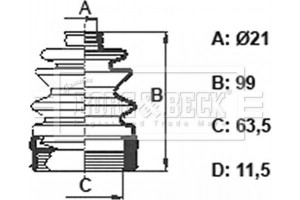 Borg & Beck Φούσκα, Άξονας μετάδ. Κίνησης - BCB6394